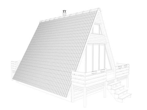 Bungalow House 3D Model