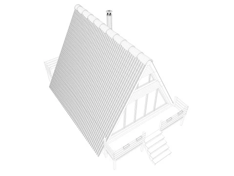 Bungalow House 3D Model