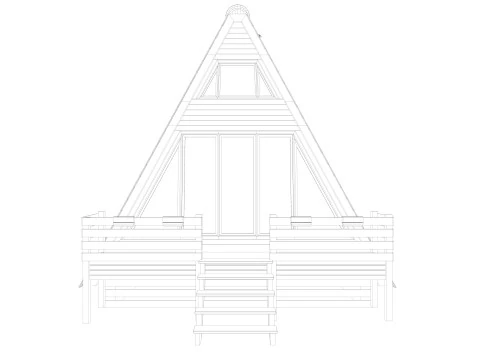Bungalow House 3D Model