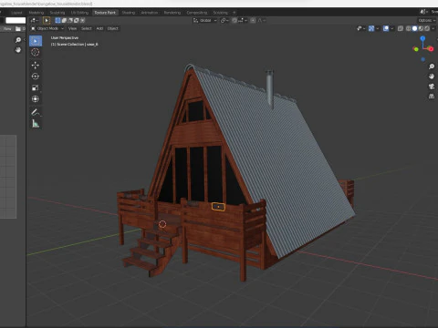 Bungalow House 3D Model