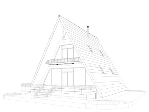Bungalow House 2 3D Model
