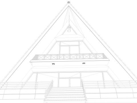 Bungalow House 2 3D Model