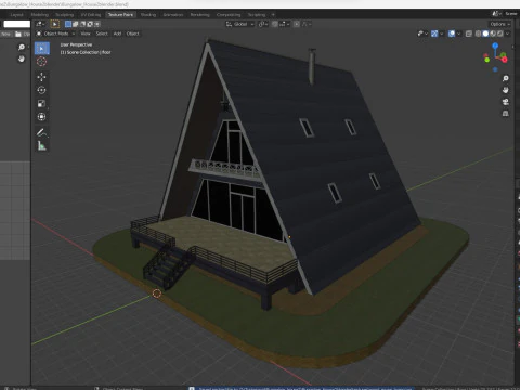 Bungalow House 2 3D Model