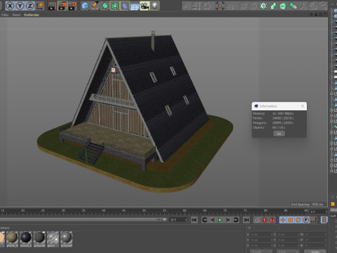 Bungalow House 2 3D Model