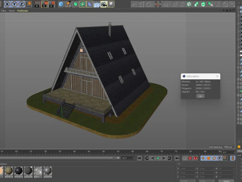 Bungalow House 2 3D Model