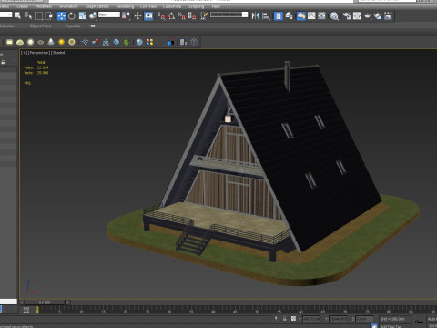 Bungalow House 2 3D Model