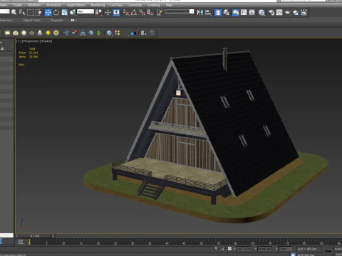 Bungalow House 2 3D Model