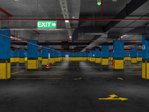 Car Underground Parking 3D Модель