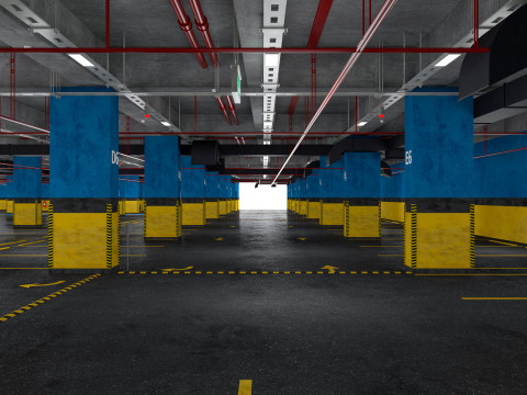 Car Underground Parking 3D Модель