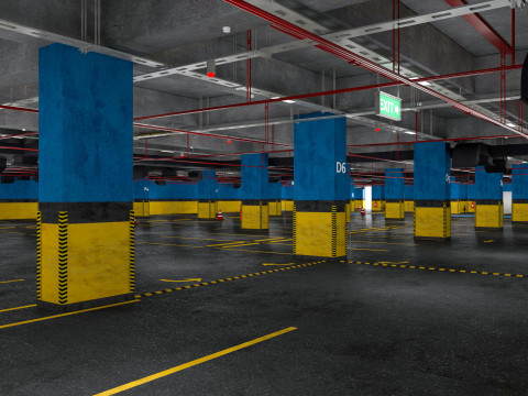 Car Underground Parking 3D Модель