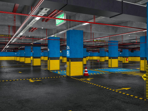 Car Underground Parking 3D Модель