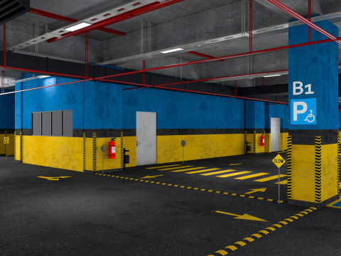 Car Underground Parking 3D Модель