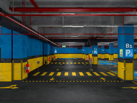 Car Underground Parking 3D Модель