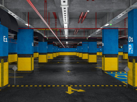 Car Underground Parking 3D Модель