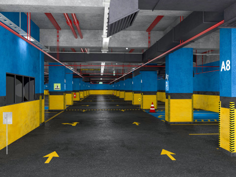 Car Underground Parking 3D Модель