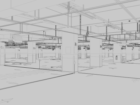 Car Underground Parking 3D Модель