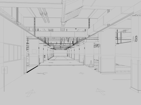 Car Underground Parking 3D Модель