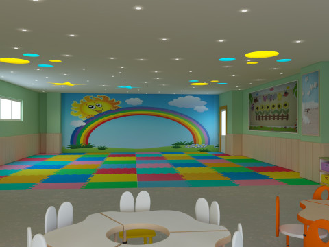 Cartoon Nursery Classroom Modelo 3D