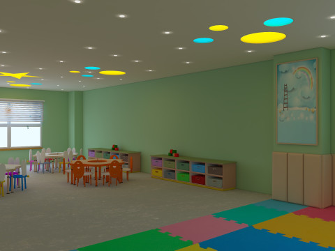 Cartoon Nursery Classroom Modelo 3D