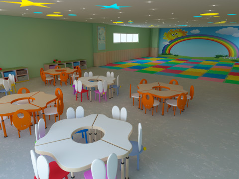 Cartoon Nursery Classroom Modelo 3D