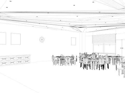Cartoon Nursery Classroom 3D Model