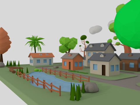 Cartoon Town 3D 모델