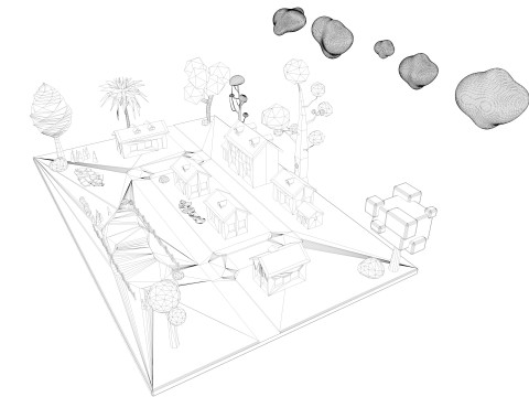 Cartoon Town 3D 모델