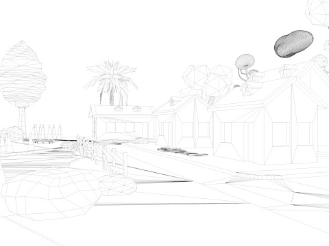 Cartoon Town 3D 모델