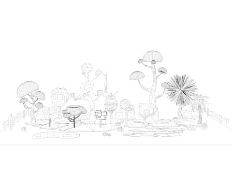 Cartoon Tree low poly Low-poly 3D Model