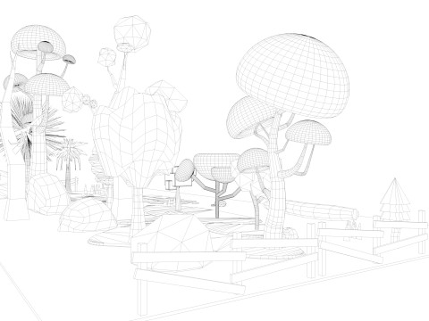 Cartoon Tree low poly Low-poly 3D Model