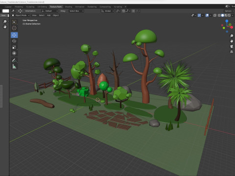 Cartoon Tree low poly Low-poly 3D Model