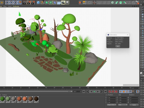 Cartoon Tree low poly Low-poly 3D Model