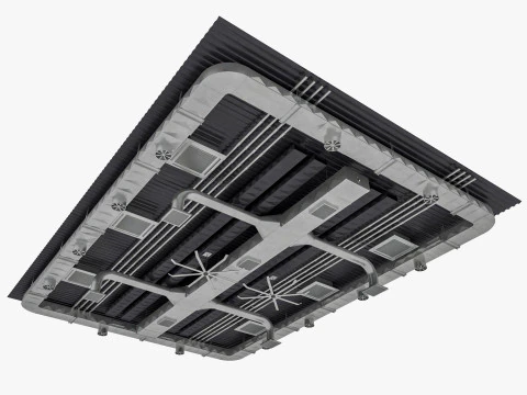 Sufitowe rury wentylacyjne 2 Model 3D