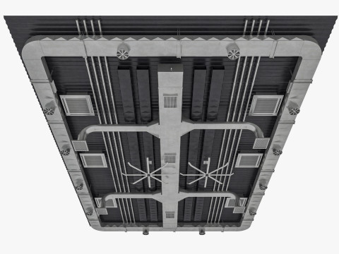 Ceiling Ventilation Pipes 2 3D Model