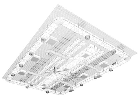 Ceiling Ventilation Pipes 2 3D Model