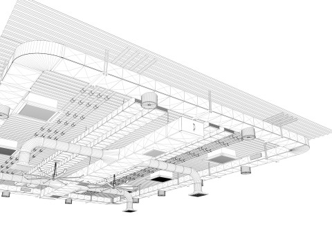 Ceiling Ventilation Pipes 2 3D Model