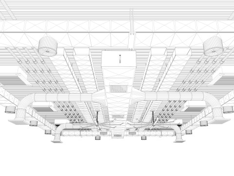 Ceiling Ventilation Pipes 2 3D Model