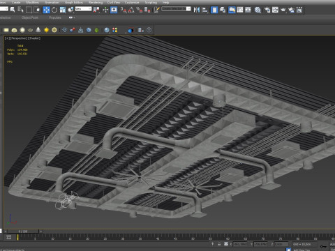 Ceiling Ventilation Pipes 2 3D Model