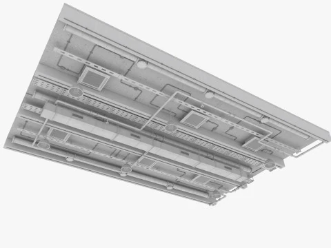 Ceiling Ventilation Pipes 3 3D Model