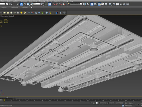 Ceiling Ventilation Pipes 3 3D Model