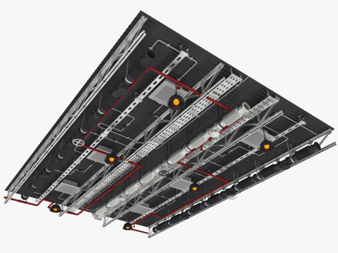 Ceiling Ventilation Pipes 4 3Dモデル
