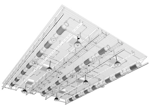 Tuyaux de ventilation au plafond 4 Modèle 3D