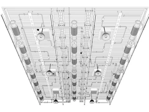 Tuyaux de ventilation au plafond 4 Modèle 3D