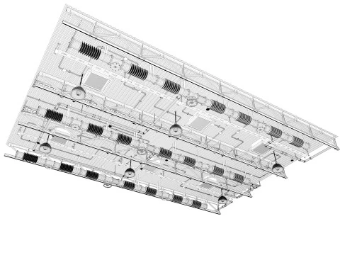 Tuyaux de ventilation au plafond 4 Modèle 3D