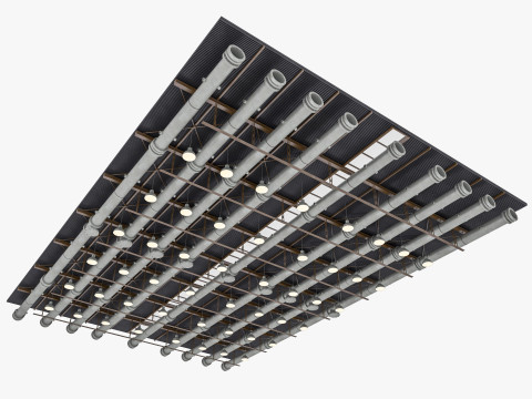 Ceiling Ventilation Pipes 5 3D Model