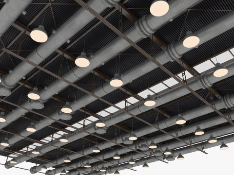 Ceiling Ventilation Pipes 5 Modèle 3D