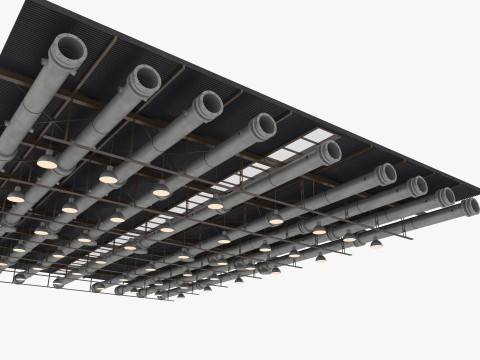Ceiling Ventilation Pipes 5 Modèle 3D