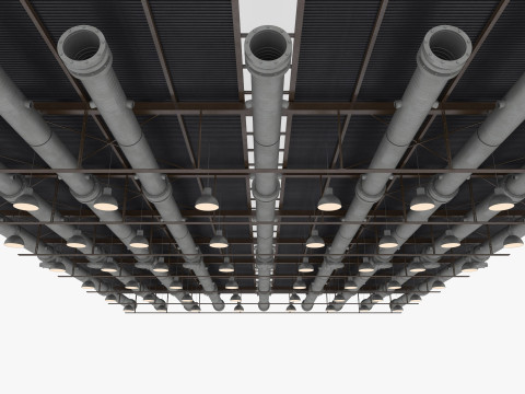 Ceiling Ventilation Pipes 5 Modèle 3D