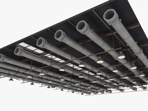 Ceiling Ventilation Pipes 5 Modèle 3D