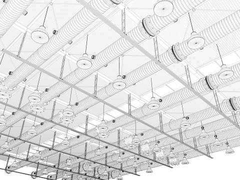 Ceiling Ventilation Pipes 5 Modèle 3D